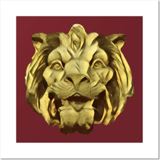 Lion Head Sculpture Posters and Art